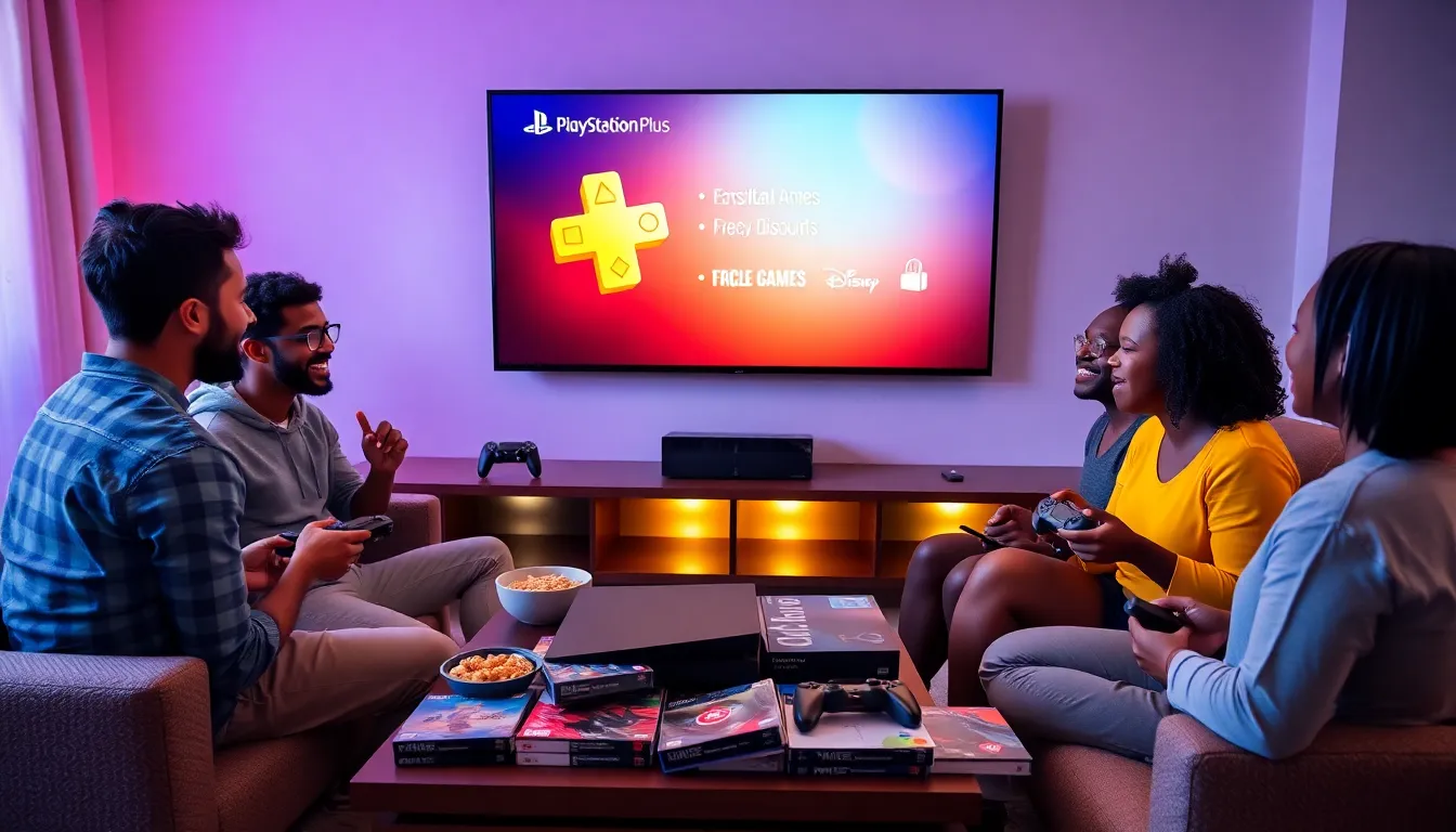friends enjoying gaming together in a cozy living room.